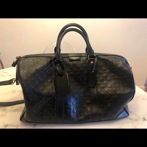 Coach Leather Duffle/Weekender Bag